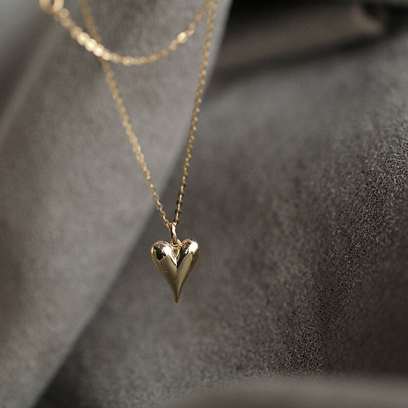 Dagger Heart Charm Necklace