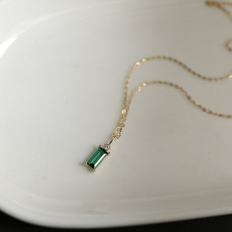 Jade Ovoid Charm Necklace