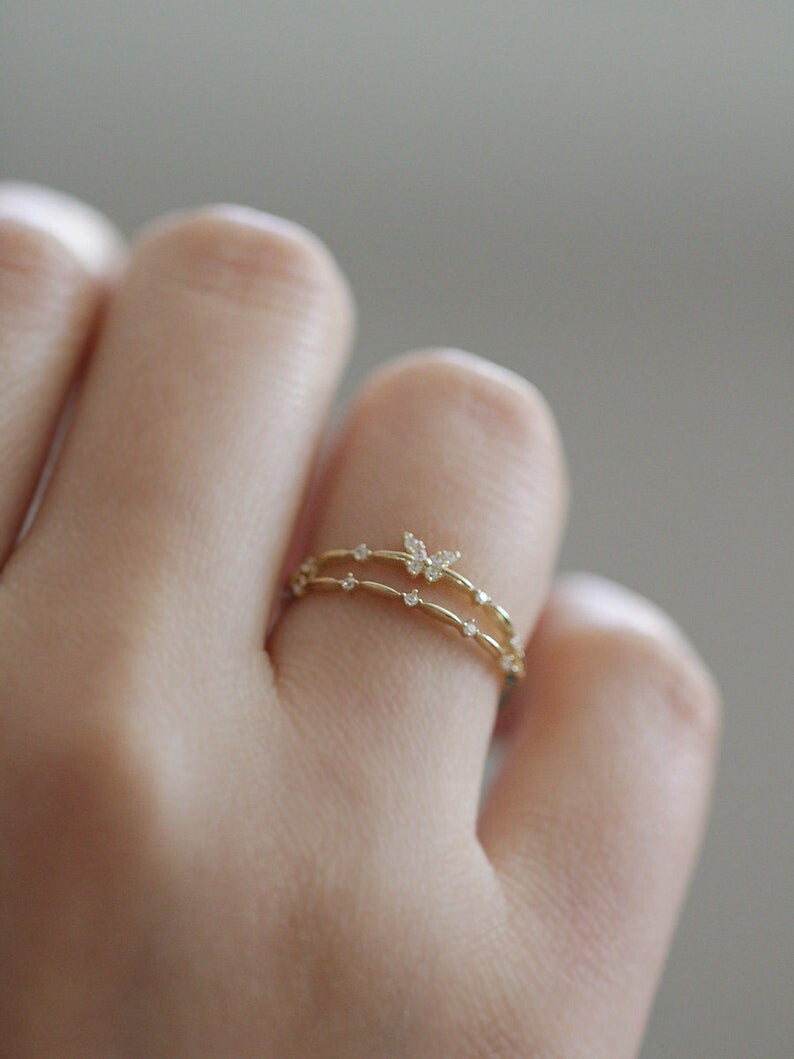 Butterfly Priestess Stackable Ring