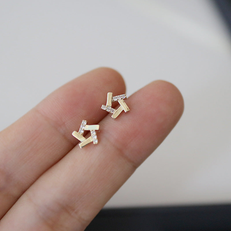 Geometric Rave Stud Earrings