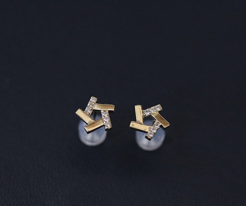 Geometric Rave Stud Earrings