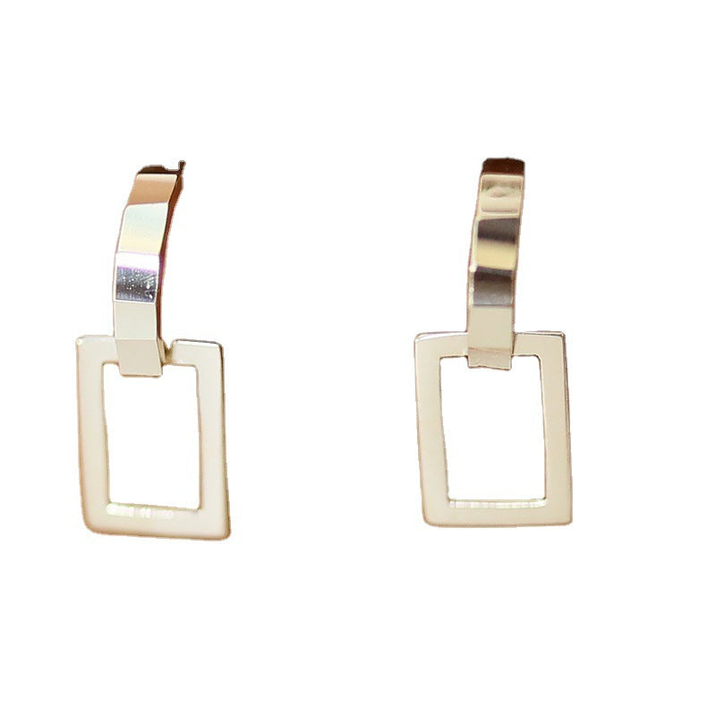 Block Frame Stud Earrings