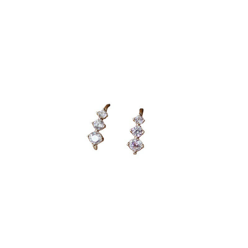 Triple Teardrop Hook Stud Earrings