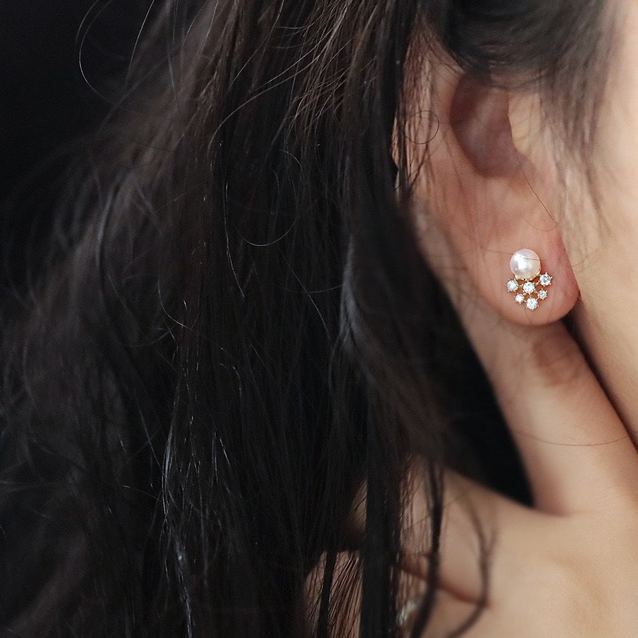 Majestic Snowflake Stud Earrings