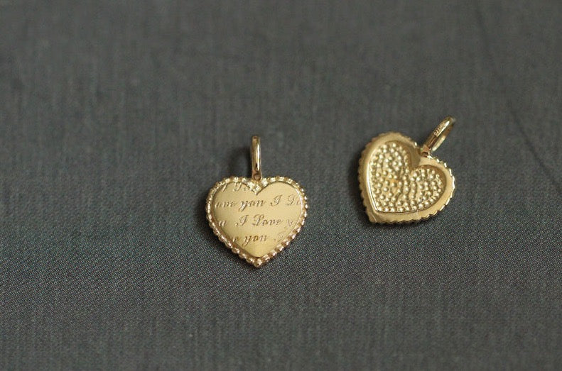 'I Love You' Heart Charm Pendant