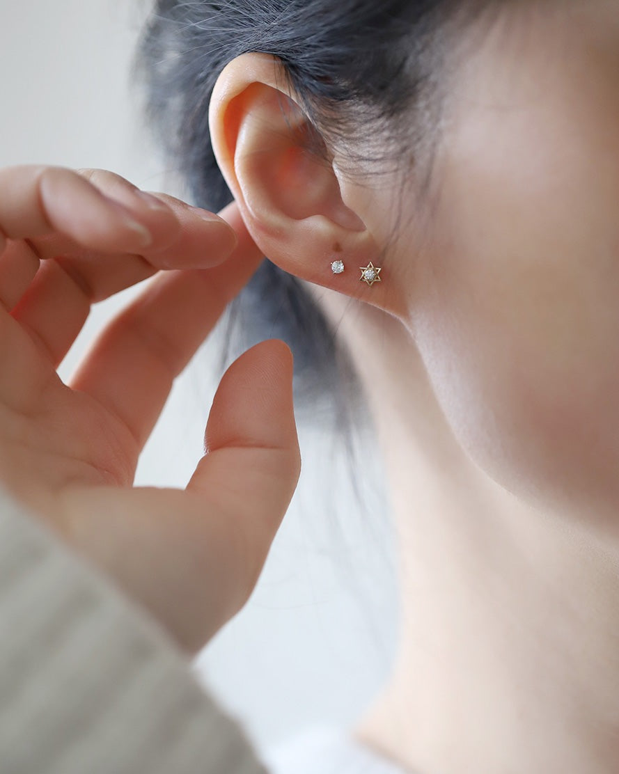 Hexagram Star Stud Earrings