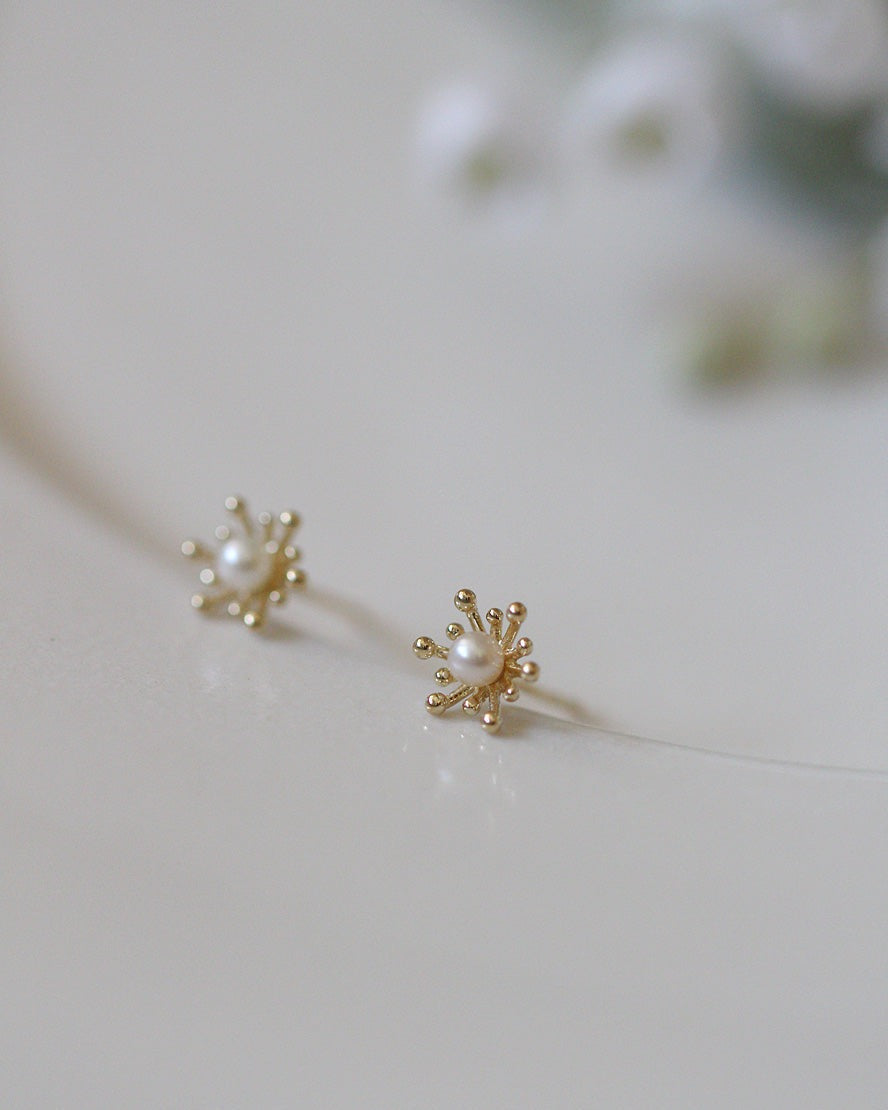 Open Flower Stud Earrings