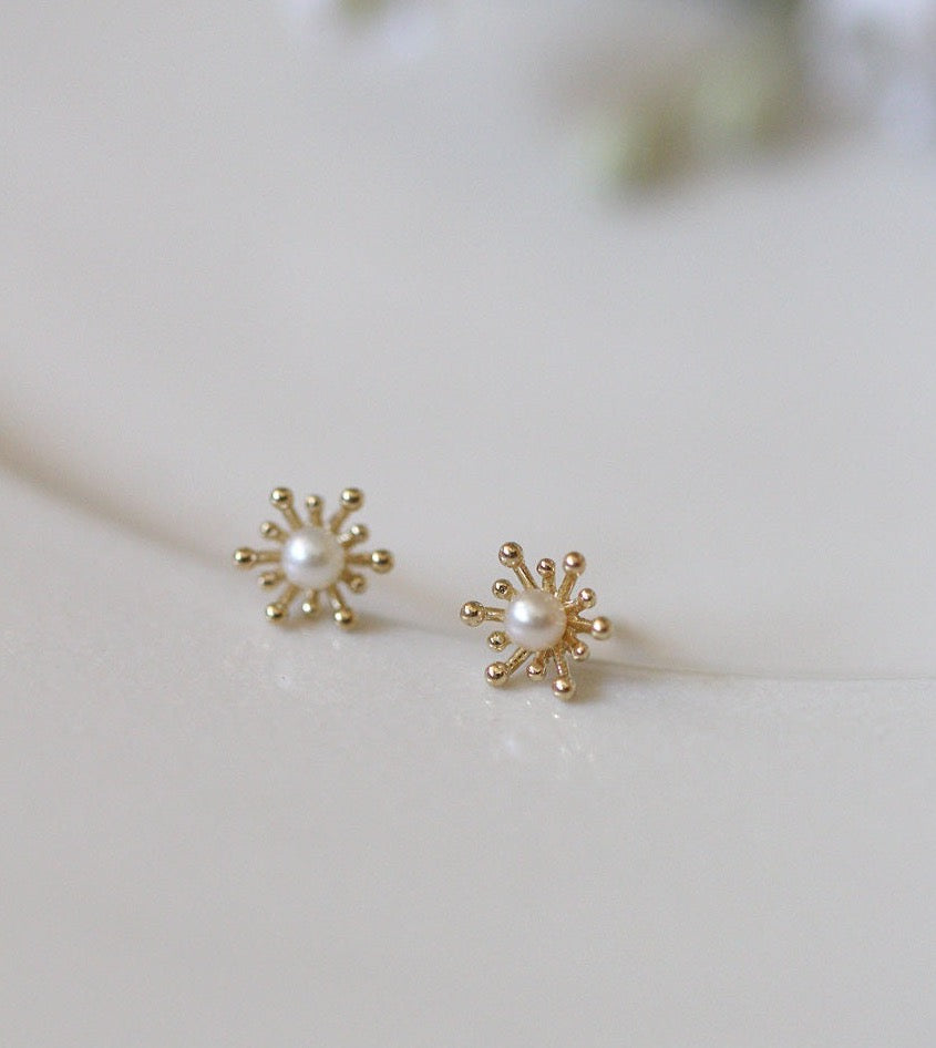 Open Flower Stud Earrings