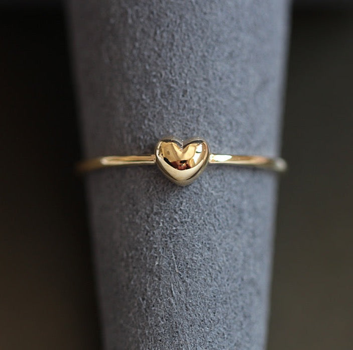 Peach Heart Stackable Ring