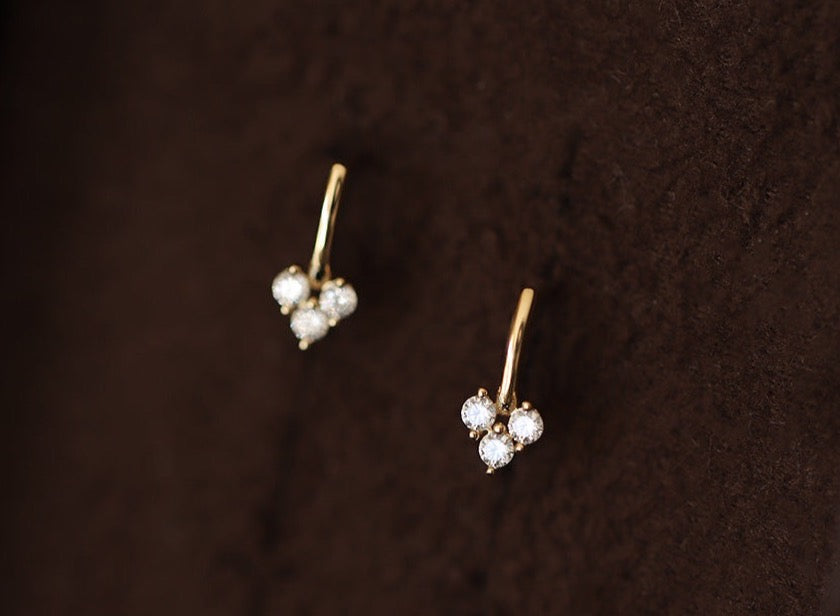 Royal Drop Hook Stud Earrings