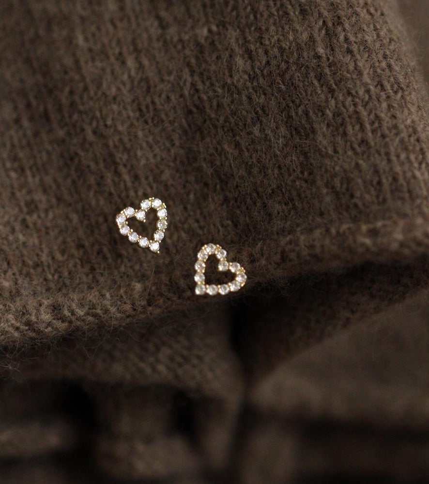 Petite Hearts Stud Earrings