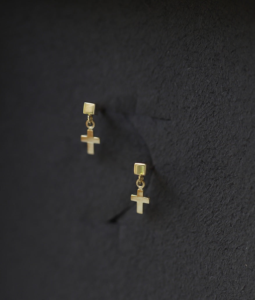 Bold Cross Stud Earrings