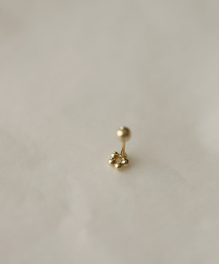 Beaded Flower Stud Earrings