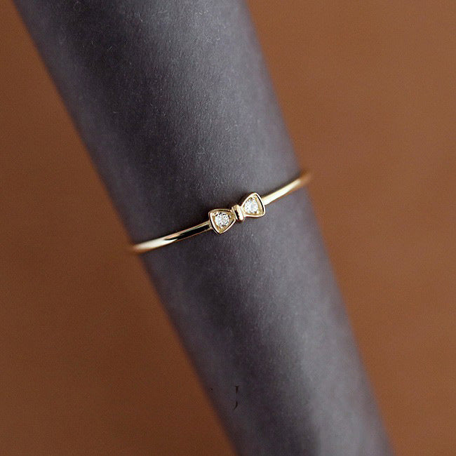 Charming Bow Stackable Ring