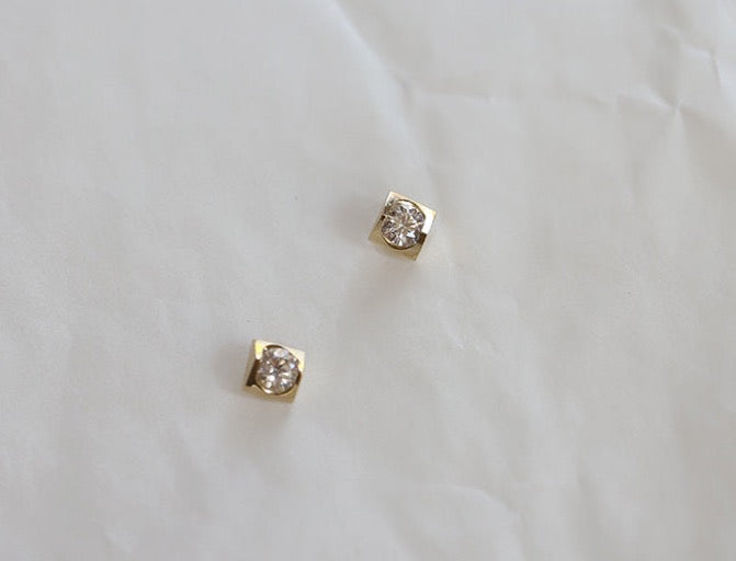 Pyramid Stud Earrings