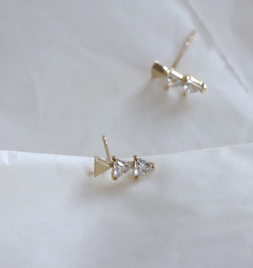 Diamond Arrow Stud Earrings