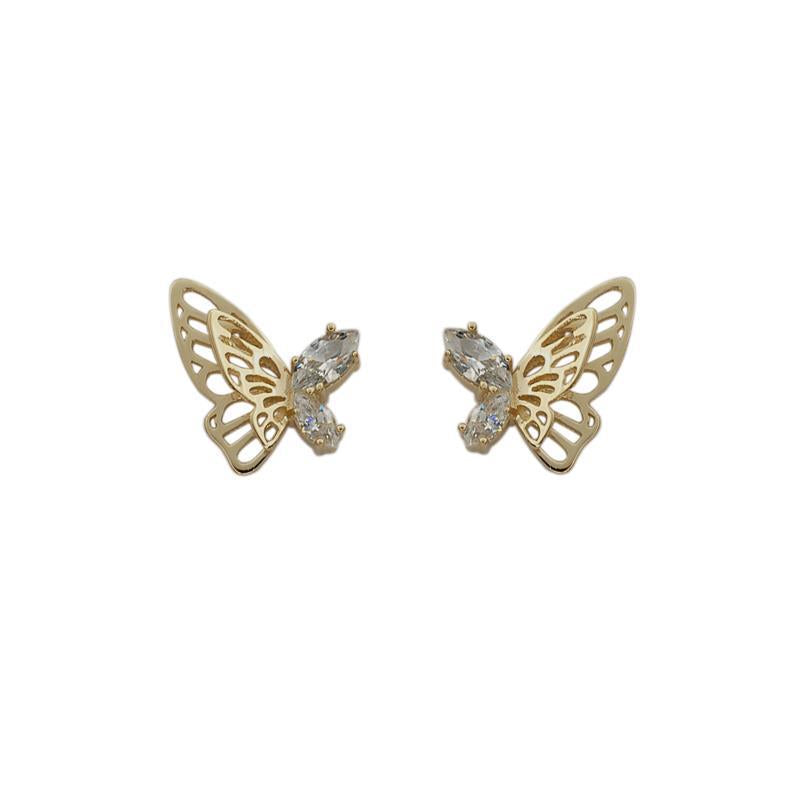 Artistic Moth Stud Earrings