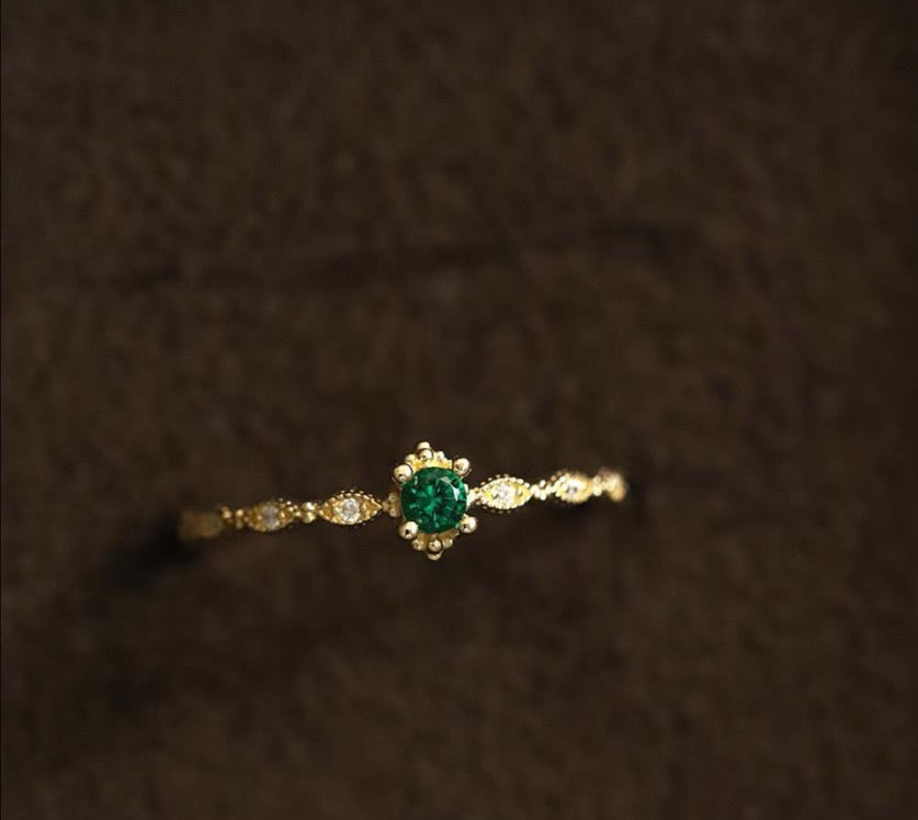 Victoria Emerald Stackable Ring