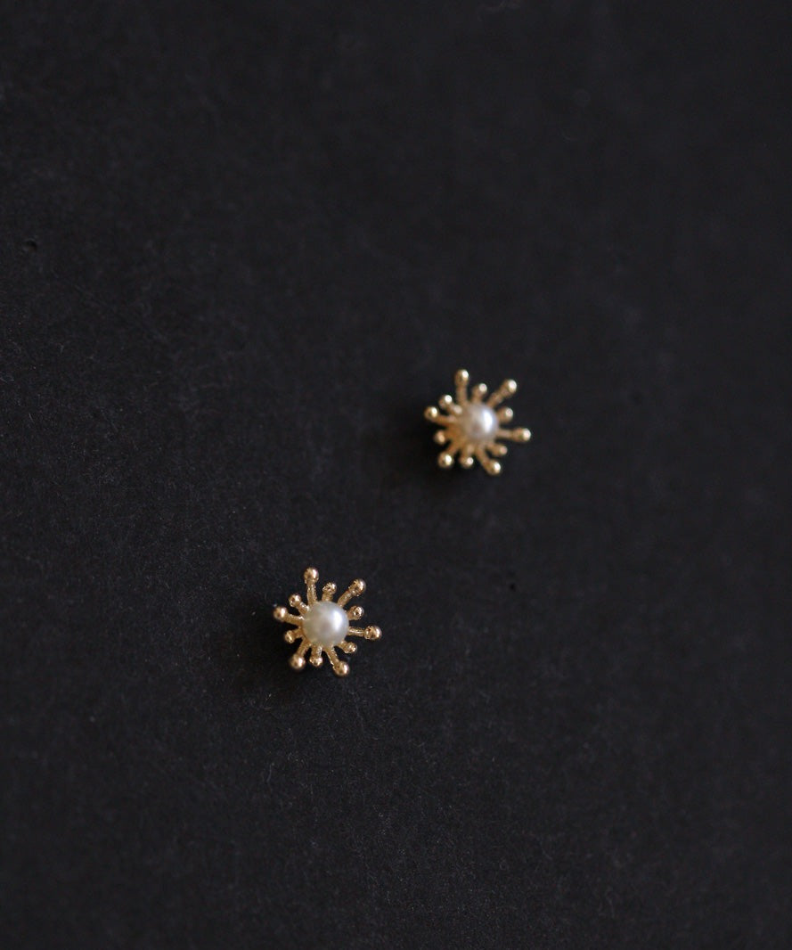 Open Flower Stud Earrings