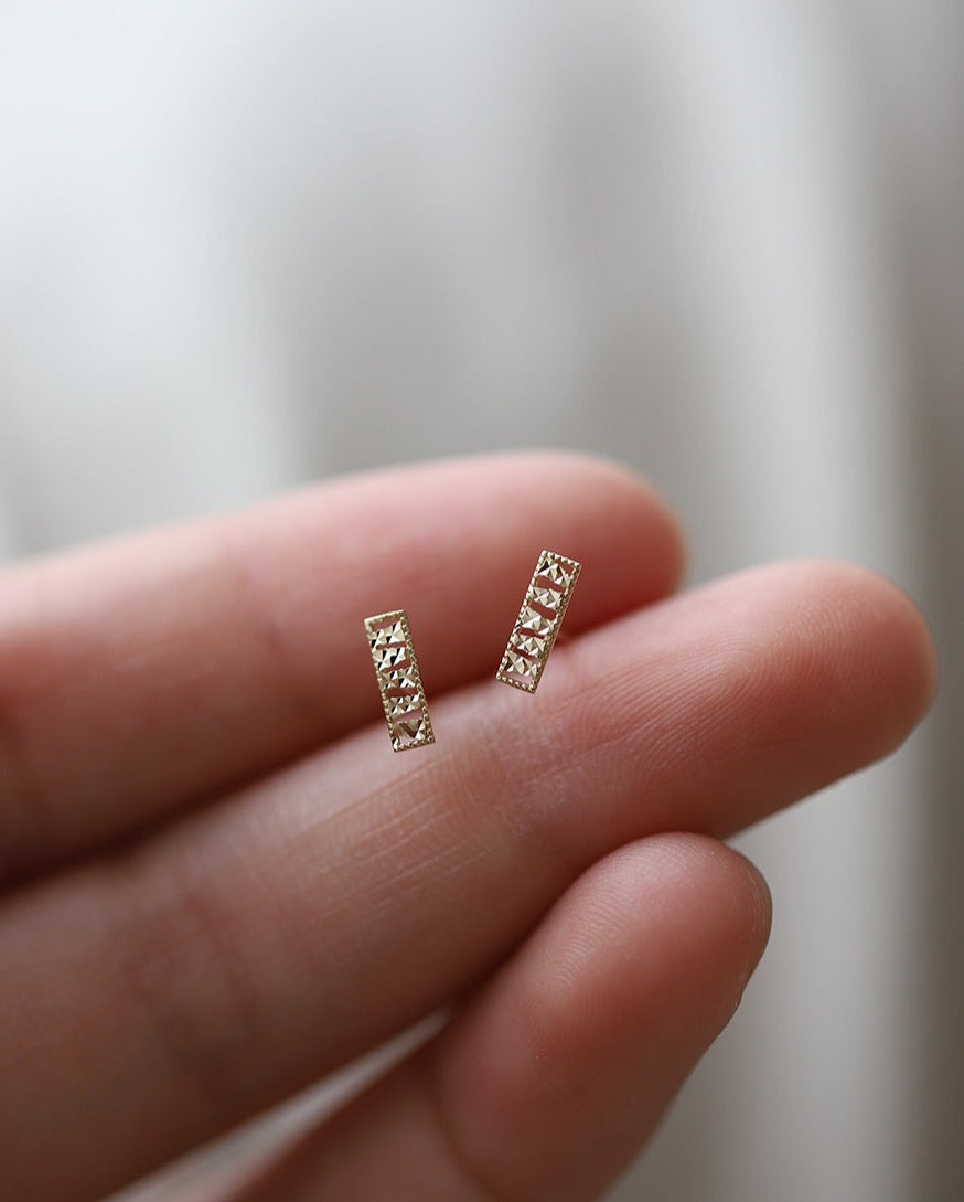 Dazzle Ladder Stud Earrings