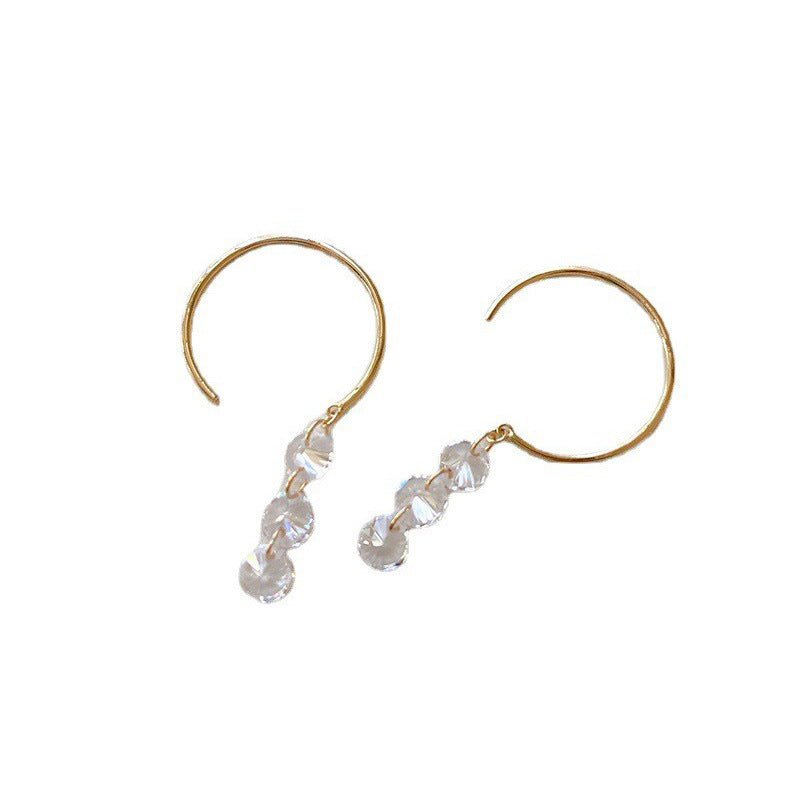 Gem Question Hook Earrings