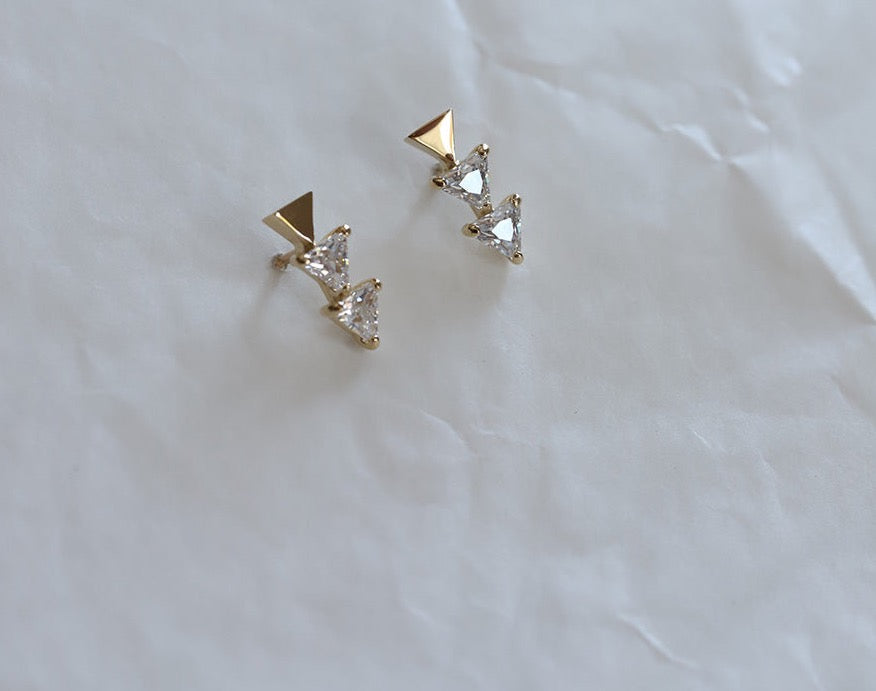 Diamond Arrow Stud Earrings