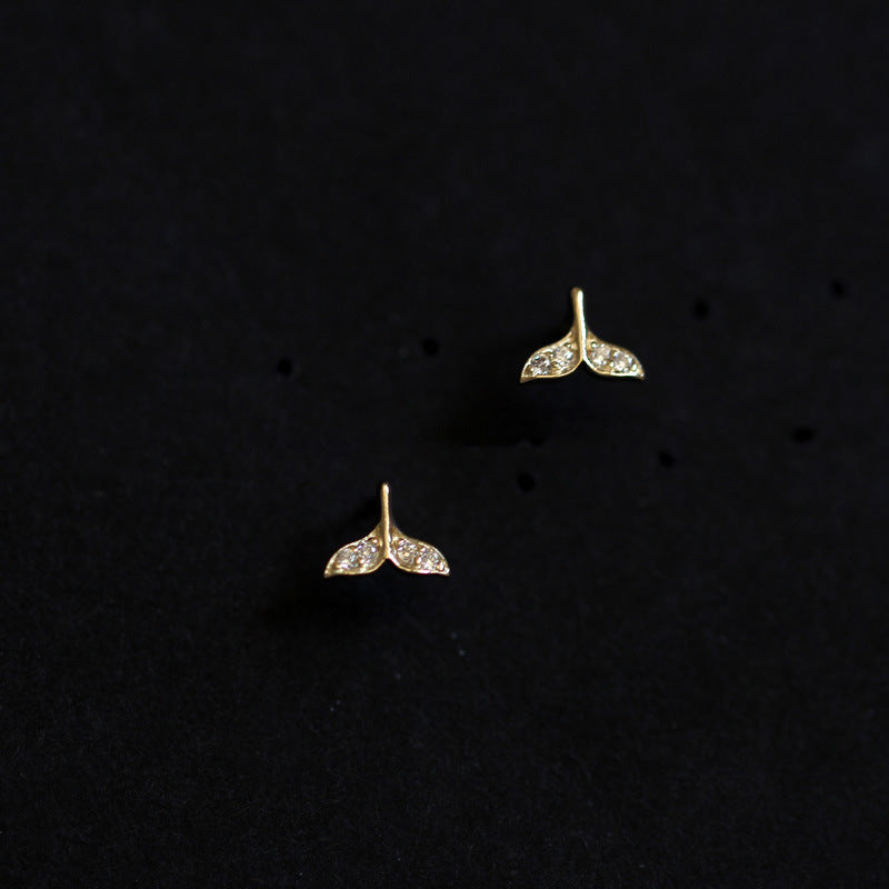 Ariel Mermaid Fin Stud Earrings