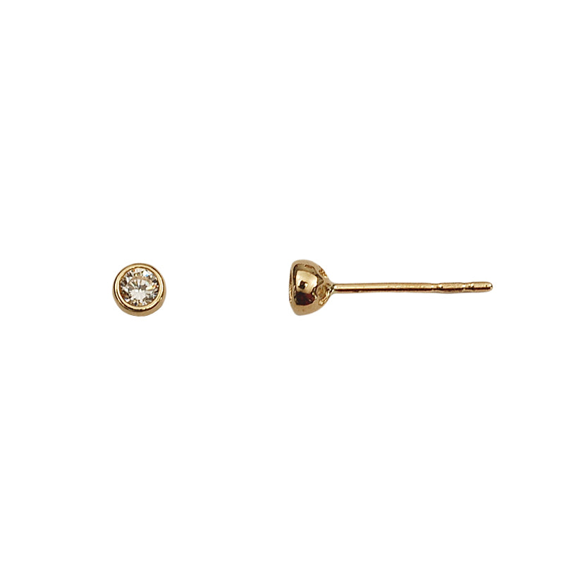 Classic Bezel Stud Earrings