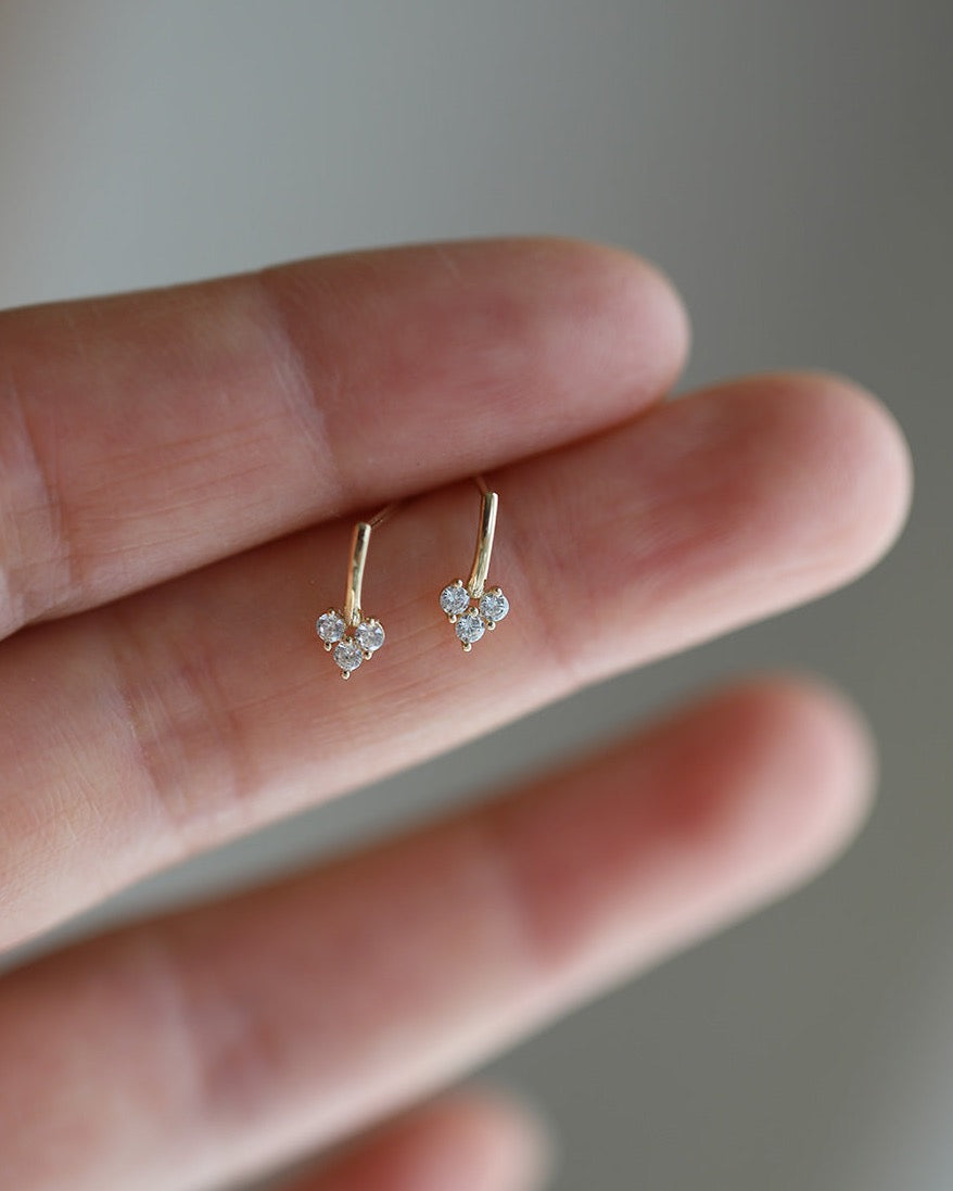 Royal Drop Hook Stud Earrings