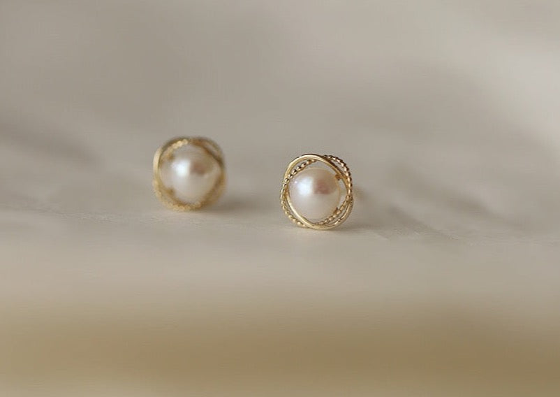 Princess Pearl Stud Earrings