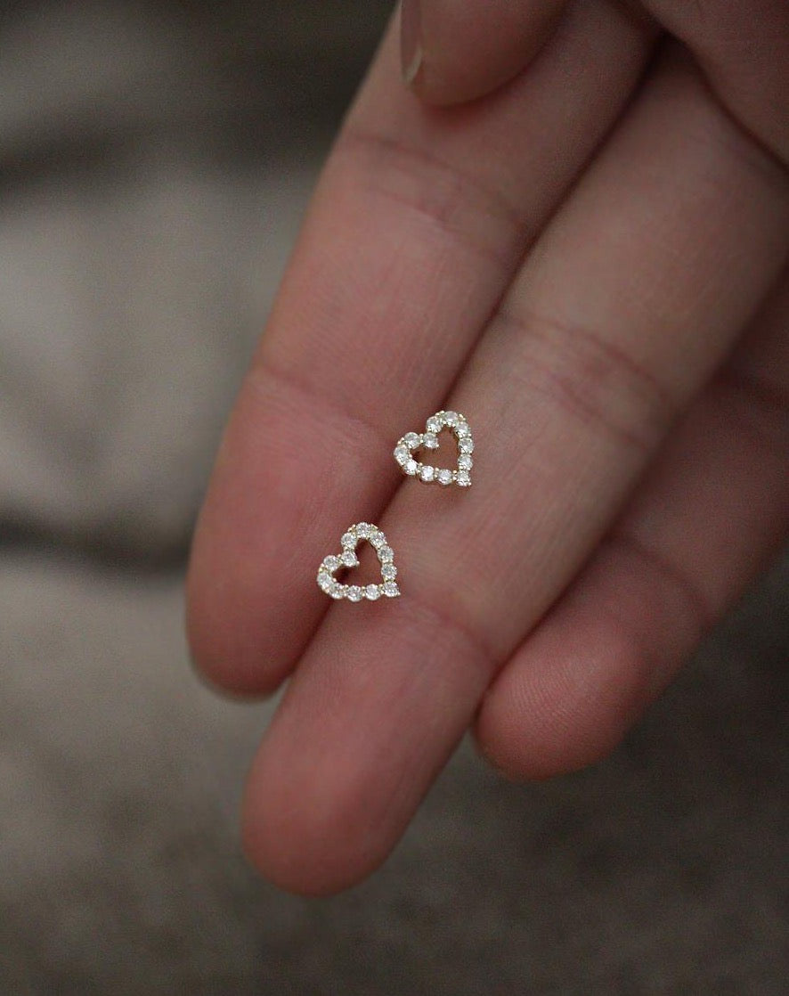 Petite Hearts Stud Earrings