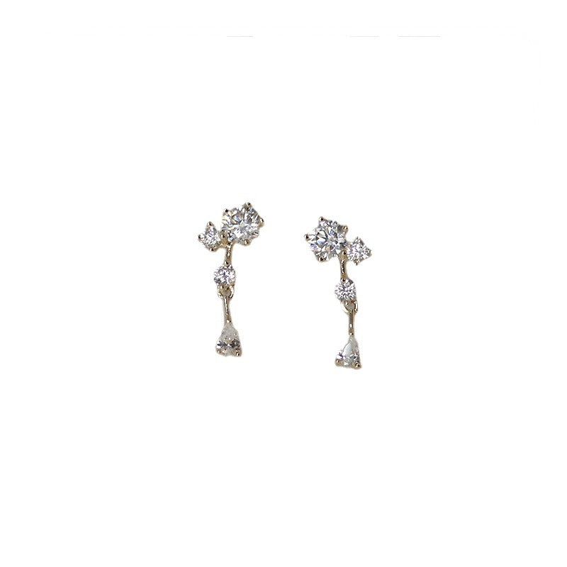 Rose Stem Stud Earrings