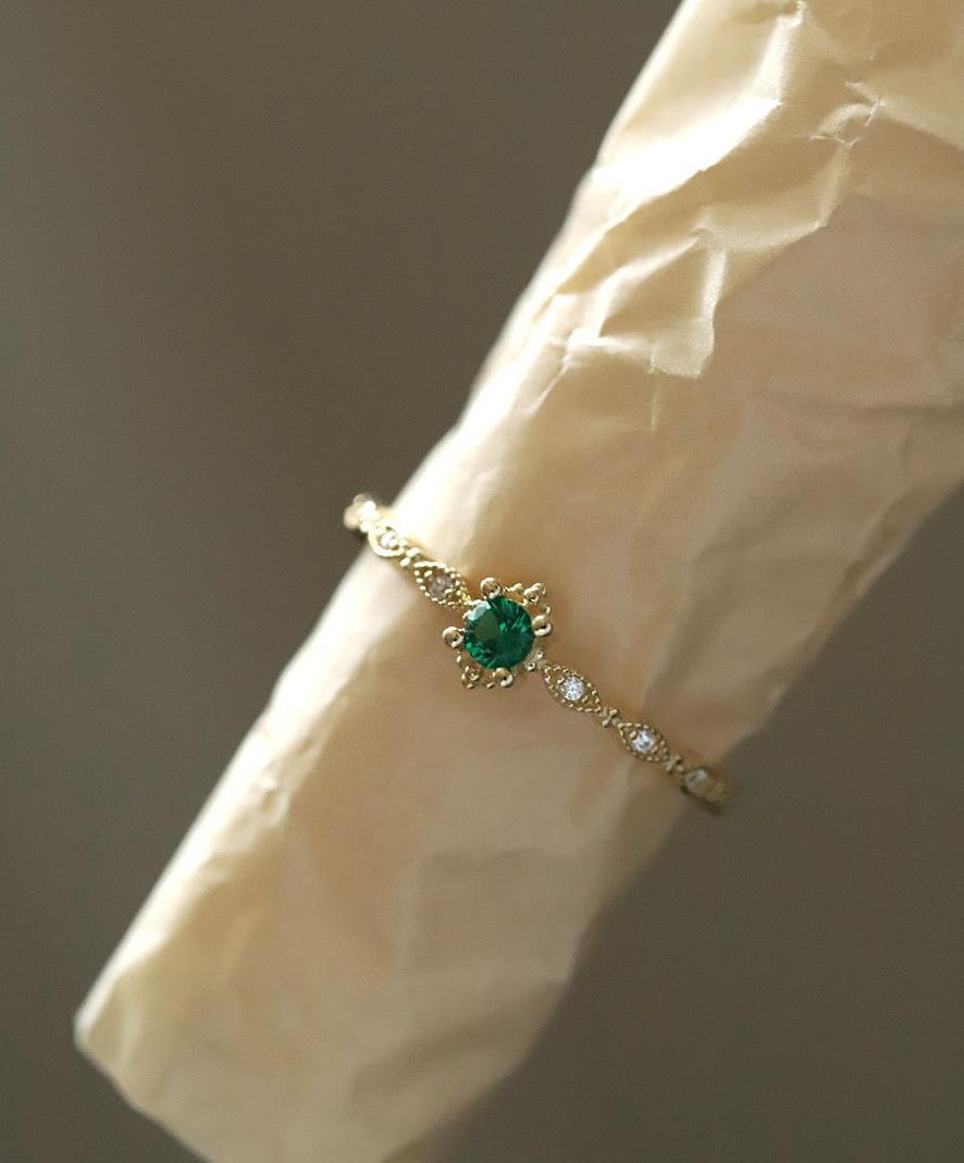 Victoria Emerald Stackable Ring