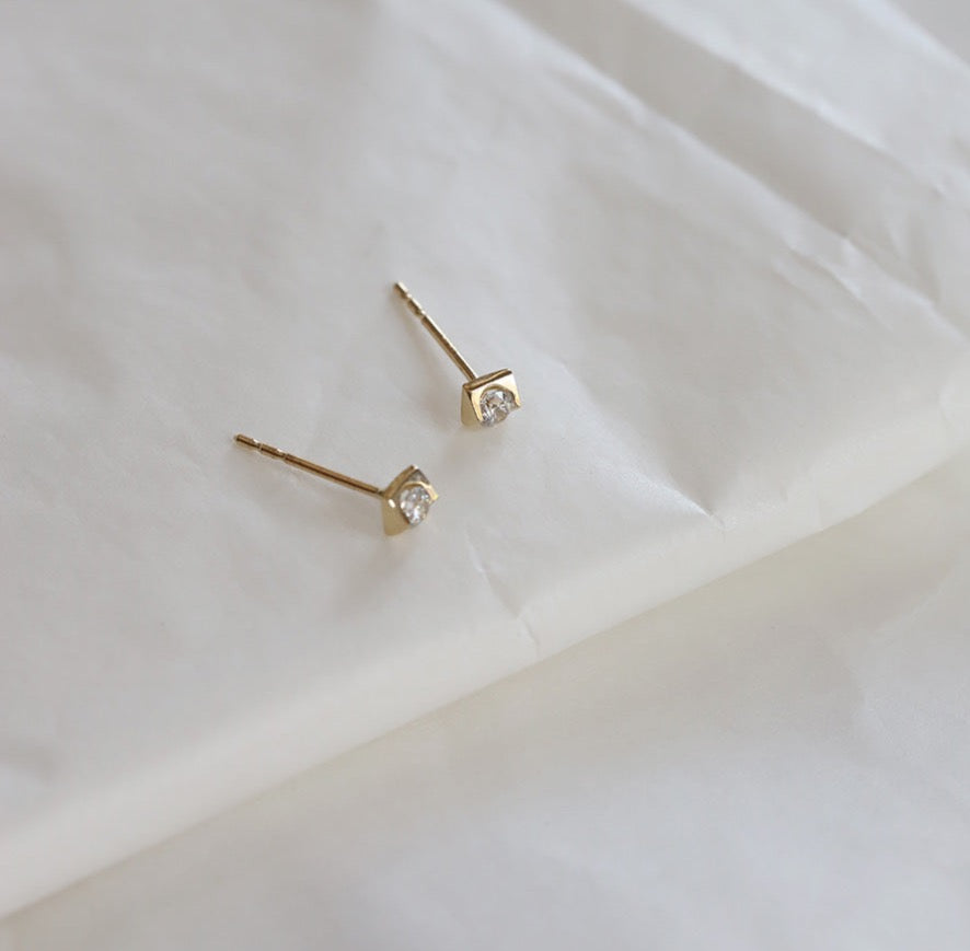 Pyramid Stud Earrings