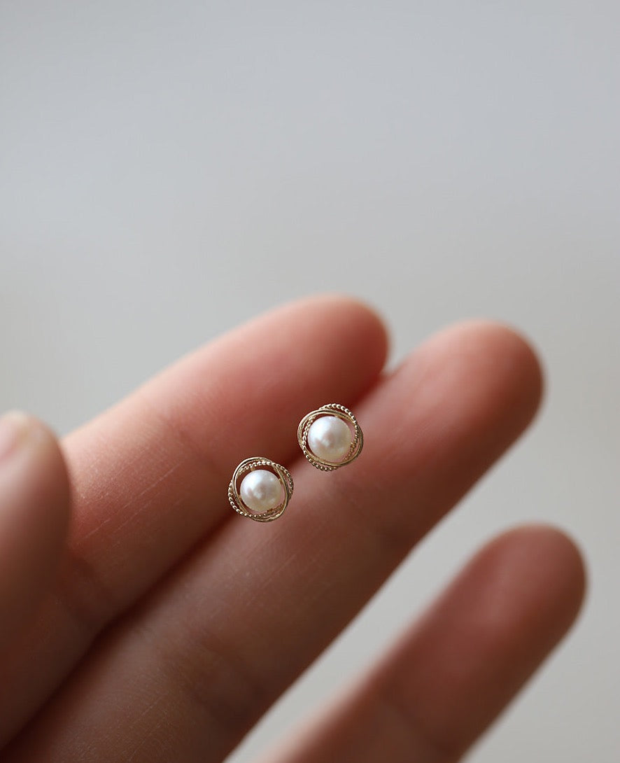 Princess Pearl Stud Earrings