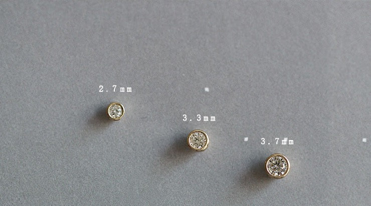 Classic Bezel Stud Earrings